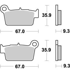 Plaquettes de frein Nitro MOTO-MASTER pour APRILIA, BETA, FANTIC, GAS GAS, KAWASAKI, RIEJU, SUZUKI, TM RACING