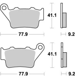 Nitro MOTO-MASTER brake pads for Motocross BENELLI, GAS GAS, HONDA, HUSABERG, HUSQVARNA, KTM