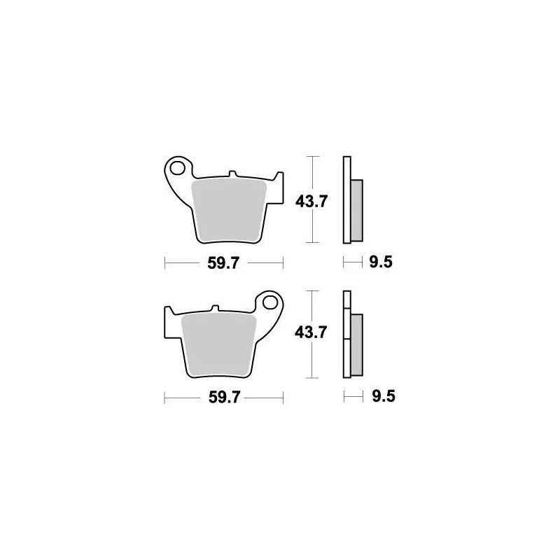 Plaquettes de frein Nitro MOTO-MASTER pour Motocross FANTIC, HONDA, TM RACING