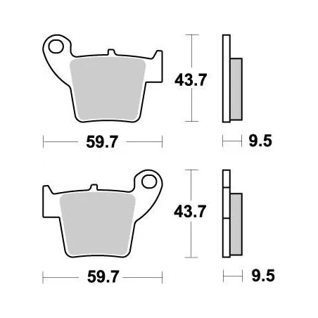 Plaquettes de frein Nitro MOTO-MASTER pour FANTIC, HONDA, TM RACING