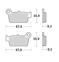 Plaquettes de frein MOTO-MASTER pour Motocross APRILIA, BETA, FANTIC, GAS GAS, KAWASAKI, SUZUKI, TM RACING