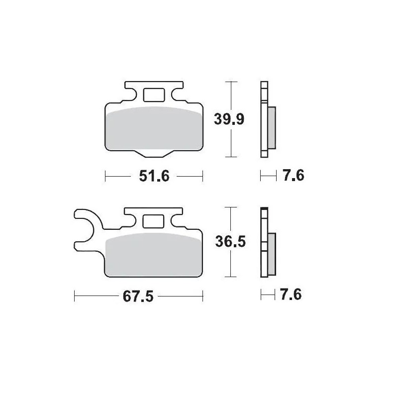Plaquettes de frein Racing Offroad MOTO-MASTER pour Motocross KX 65 A, RM 65 Plaquettes de frein Racing Offroad MOTO-MASTER pour Motocross KX 65 A, RM 65