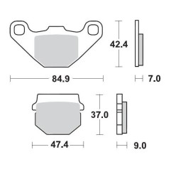 Plaquettes de frein Racing Offroad MOTO-MASTER pour Motocross KAWASAKI, SUZUKI