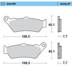 Pastillas de freno MOTO-MASTER para Motocross GAS GAS, HUSQVARNA, KTM, YAMAHA