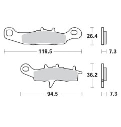 Plaquettes de frein MOTO-MASTER pour KX 100, KX 112, KX 80, RM 85