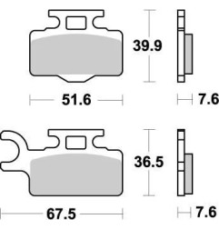 Plaquettes de frein Nitro MOTO-MASTER pour KX 65 A, KX 65