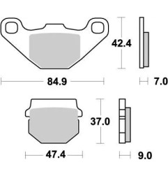 Plaquettes de frein Nitro MOTO-MASTER pour Motocross KAWASAKI, SUZUKI