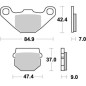 MOTO-MASTER -Bremsbeläge von Nitro für KAWASAKI, SUZUKI