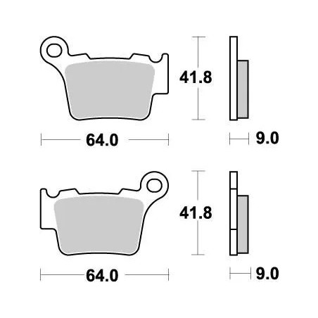 Plaquettes de frein Nitro MOTO-MASTER pour Motocross BMW, GAS GAS, HONDA, HUSABERG, HUSQVARNA, KTM