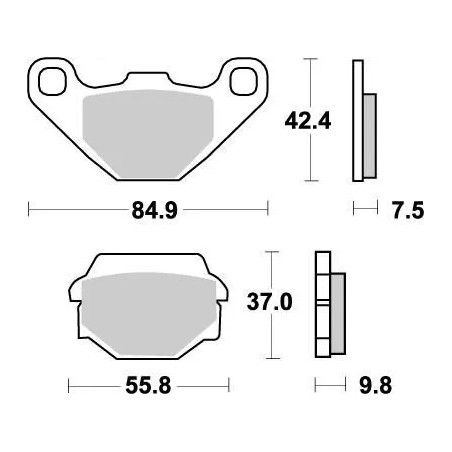 Brake pads Nitro MOTO-MASTER for Motocrss HUSABERG, HUSQVARNA, KAWASAKI