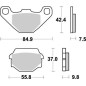 Brake pads Nitro MOTO-MASTER for Motocrss HUSABERG, HUSQVARNA, KAWASAKI Brake pads Nitro MOTO-MASTER for Motocrss HUSABERG, HUSQVARNA, KAWASAKI