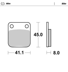 Nitro MOTO-MASTER brake pads for Motocross HUSQVARNA, HYOSUNG, KAWASAKI, SUZUKI