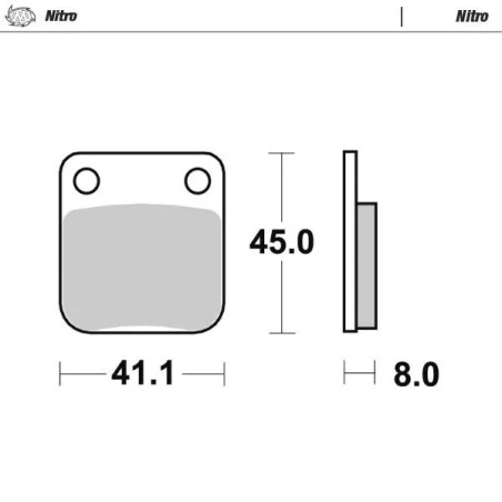 Nitro MOTO-MASTER brake pads for Motocross HUSQVARNA, HYOSUNG, KAWASAKI, SUZUKI