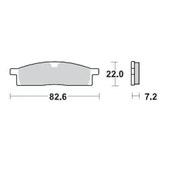 MOTO-MASTER-Bremsbeläge für YZ 65, YZ 80, YZ 80 LW, YZ 85 LW, YZ 85 SW – Art.-Nr. 091211