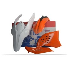 Komplette POLISPORT-Kunststoffsätze für KTM EXC 125, EXC 200, EXC 250, EXC 300, EXC 400, EXC 450, EXC 530 der Baujahre 2008 bis 
