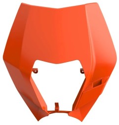 POLISPORT headlight mask for KTM EXC 125, EXC 200, EXC 250, EXC 300, EXC 400, EXC 450, EXC 500, EXC 530 from 2008 to 2013