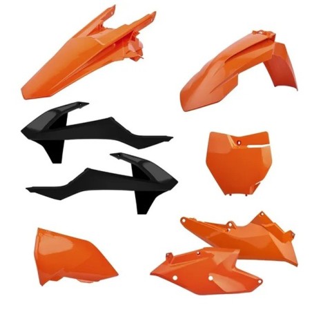Kits plastique complets POLISPORT pour KTM EXC 250, EXC 250 TPI, EXC 300, EXC 300 TPI, EXC-F 250 de 2017 à 2019