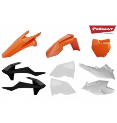 Kompletter Kunststoffsatz „ Polisport “ für KTM EXC 250, EXC 250 TPI, EXC 300 TPI, EXC-F 250, EXC-F 350 der Modelljahre 2017 bis