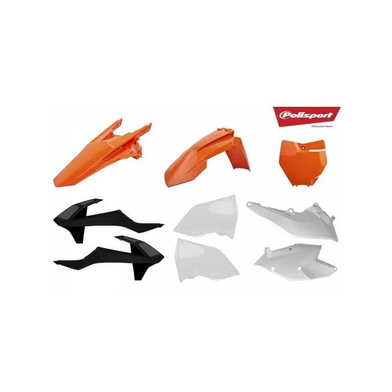 Kompletter Kunststoffsatz „ Polisport “ für KTM EXC 250, EXC 250 TPI, EXC 300 TPI, EXC-F 250 und EXC-F 350 der Modelljahre 2017