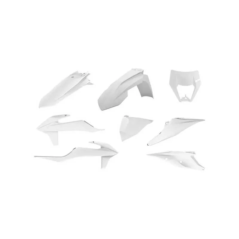 Komplette POLISPORT-Kunststoffsätze für KTM, EXC 150 TPI, EXC 300 TPI, EXC-F 250, EXC-F 350E, XC-F 450 der Modelljahre 2020 bis 