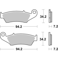 SBS brake pads for Motocross CANNONDALE, HM MOTO, HONDA, KAWASAKI, SUZUKI, YAMAHA