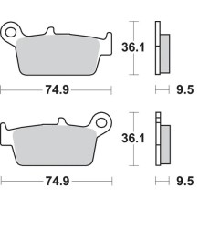 SBS -Bremsbeläge für GAS GAS, HM MOTO, HONDA, KAWASAKI, SUZUKI, TM RACING – Art.-Nr. 604SI