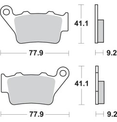 Plaquettes de frein arrière frittées LS Street Excel SBS pour BENELLI, GAS GAS, HUSABERG
