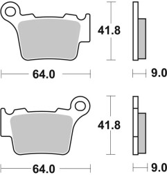Plaquette de frein en carbone CS SBS pour Motocross BMW, GAS GAS, HUSABERG, HUSQVARNA, KTM