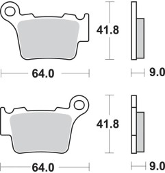 Plaquettes de frein frittées SI Offroad SBS pour Motocross BMW, GAS GAS, HUSABERG, HUSQVARNA, KTM
