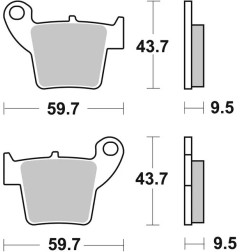 Plaquette de frein en carbone CS SBS pour FANTIC, HM MOTO, HONDA, TM RACING