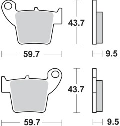 SI Offroad SBS sintered brake pads for Motocross FANTIC, HM MOTO, HONDA, TM RACING