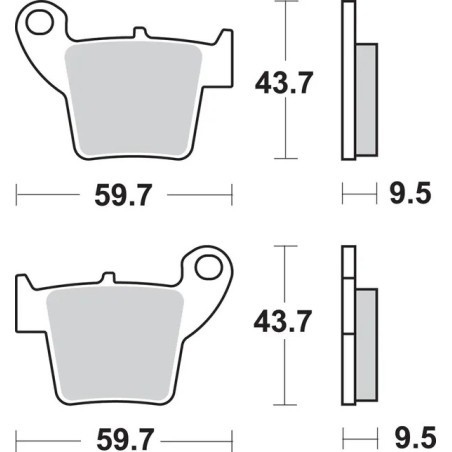 Plaquettes de frein frittées SI Offroad SBS pour FANTIC, HM MOTO, HONDA, TM RACING
