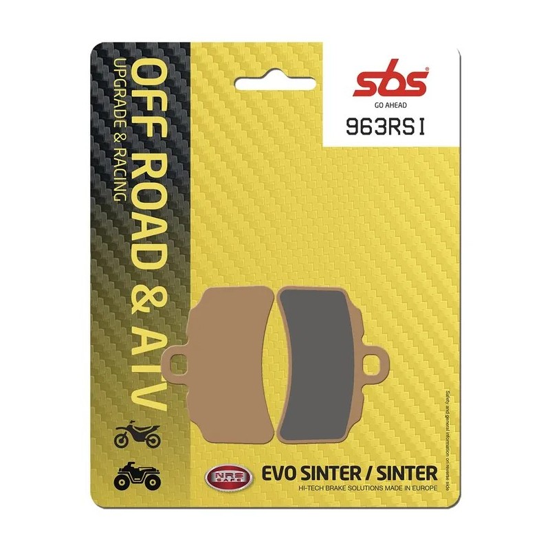 Sintered brake pads RSI Offroad Racing SBS for Motocross GAS GAS, TRS 2019 to 2023 Sintered brake pads RSI Offroad Racing SBS for Motocross GAS GAS, TRS 2019 to 2023