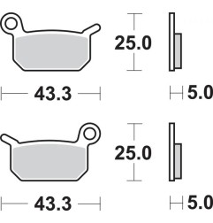 SI Offroad SBS sintered brake pads for Motocross COBRA MOTO, GAS GAS, HUSQVARNA, KTM 2002 to 2024