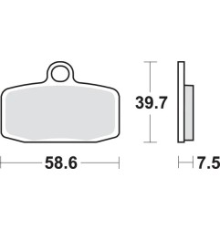 RSI Offroad Racing SBS sintered brake pads for Motocross HUSQVARNA, KTM, SHERCO 2012 to 2023