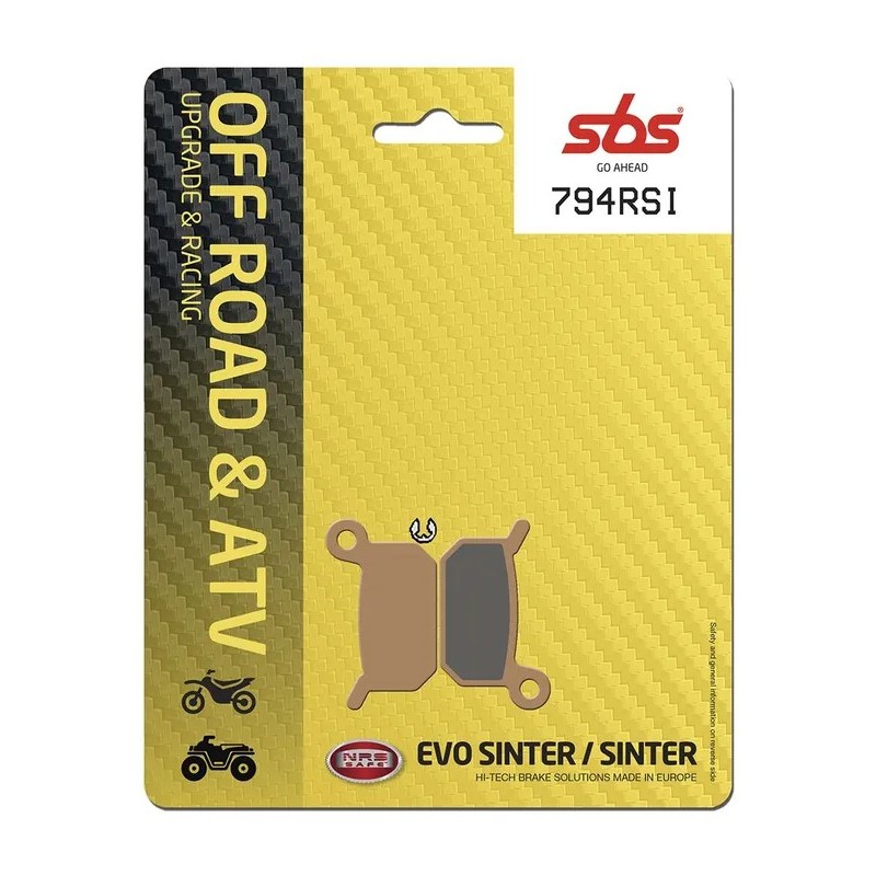 Plaquettes de frein frittées RSI Offroad Racing SBS pour Motocross COBRA MOTO, GAS GAS, HUSQVARNA, KTM Plaquettes de frein frittées RSI Offroad Racing SBS pour Motocross COBRA MOTO, GAS GAS, HUSQVARNA, KTM