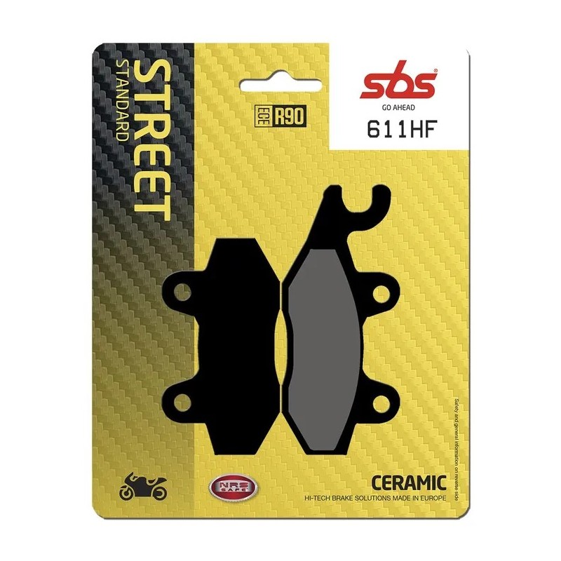 Plaquettes de frein céramique organiques HF Street SBS pour Motocross KAWASAKI, SUZUKI 1987 à 1999 Plaquettes de frein céramique organiques HF Street SBS pour Motocross KAWASAKI, SUZUKI 1987 à 1999