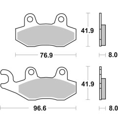 HF Street SBS organic ceramic brake pads for Motocross KAWASAKI, SUZUKI 1987 to 1999
