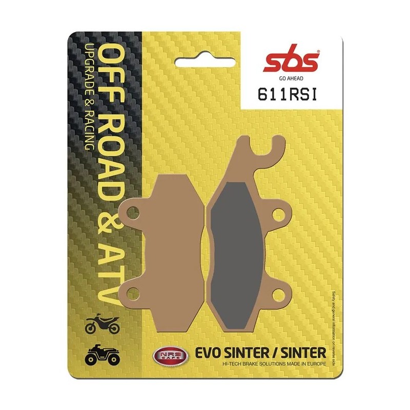 Plaquettes de frein frittées RSI Offroad Racing SBS pour HUSQVARNA, KAWASAKI, SUZUKI, YAMAHA