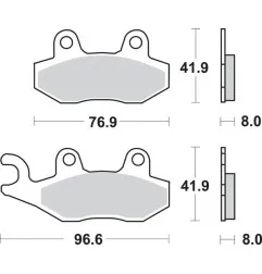 SI Offroad-Sinterbremsbeläge „ SBS “ für HUSQVARNA, KAWASAKI, SUZUKI, YAMAHA von 1987 bis 2022 – Art.-Nr. 611SI
