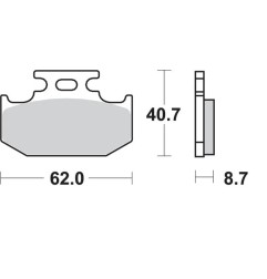 HF Street SBS organic ceramic brake pads for Motocross SUZUKI TS 200 R 1990 to 1994