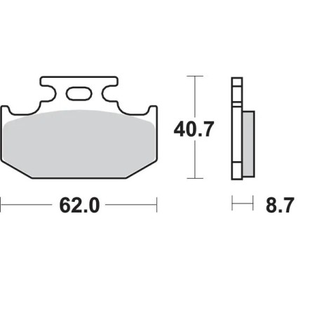 HF Street SBS organic ceramic brake pads for Motocross SUZUKI TS 200 R 1990 to 1994
