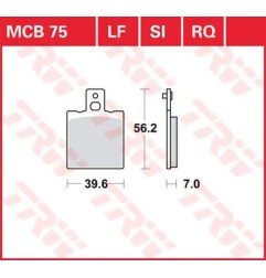 TRW multi-purpose sintered metal brake pads for Motocross HUSQVARNA, KTM 1984 to 1995