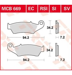 TRW SI Series Sintered Off-Road Brake Pads for Motocross APRILIA, BETA, GAS GAS, HONDA 1995 to 2023