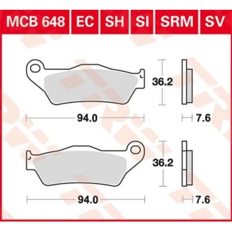 TRW multi-purpose sintered metal brake pads for Motocross BMW, HUSQVARNA, KTM 1992 to 2023
