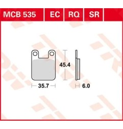 Versátiles pastillas de freno de metal sinterizado TRW para Motocross APRILIA, BEELINE, BETA, HUSQVARNA