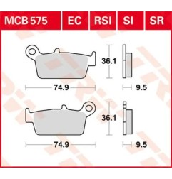 Plaquettes de Frein TRW pour GAS GAS, HM MOTO, HONDA, KAWASAKI, SUZUKI, TM RACING, YAMAHA