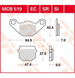 Plaquettes de frein en métal fritté polyvalentes TRW pour APRILIA, KAWASAKI, SHERCO, TM RACING