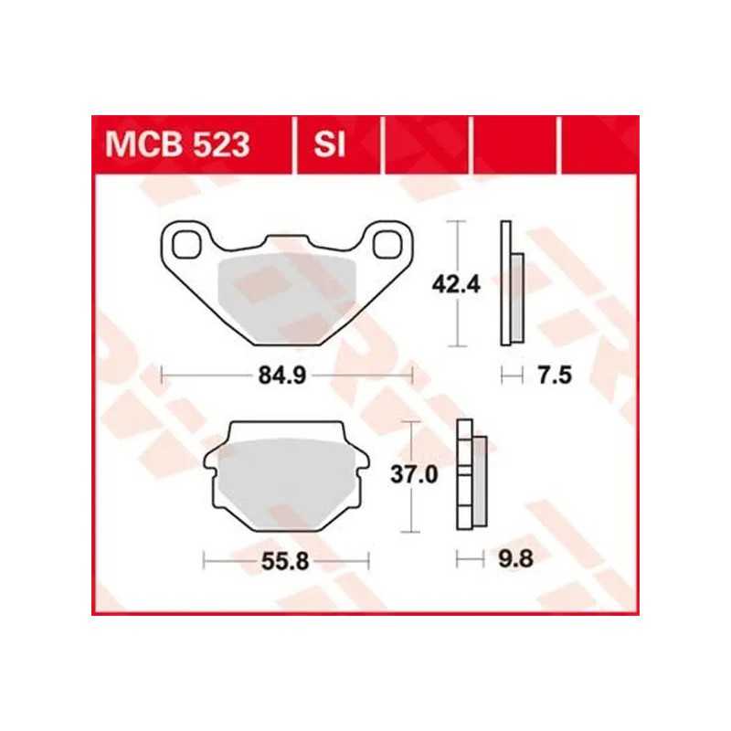 Vielseitige Bremsbeläge aus Sintermetall von „ TRW “ für APRILIA, KTM RX 125, MX 500, MX 500 LC4 von 1989 bis 2014