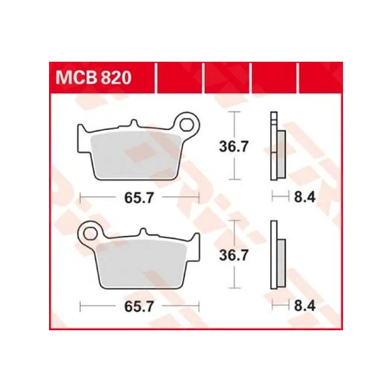 TRW multi-purpose sintered metal brake pads for Motocross BETA 2006 to 2025 TRW multi-purpose sintered metal brake pads for Motocross BETA 2006 to 2025